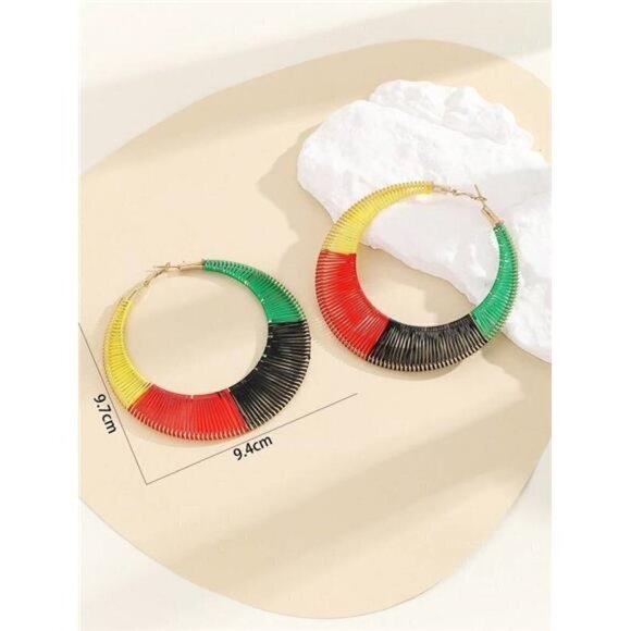 Color Me Happy Island Vibes Women’s Hoop Earrings - Picture 3 of 7